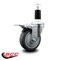Service Caster 4'' Thermoplastic Rubber Swivel 1-3/8'' Expanding Stem Caster Total Lock Brake SCC-EXTTL20S414-TPRB-138 - alternate 2